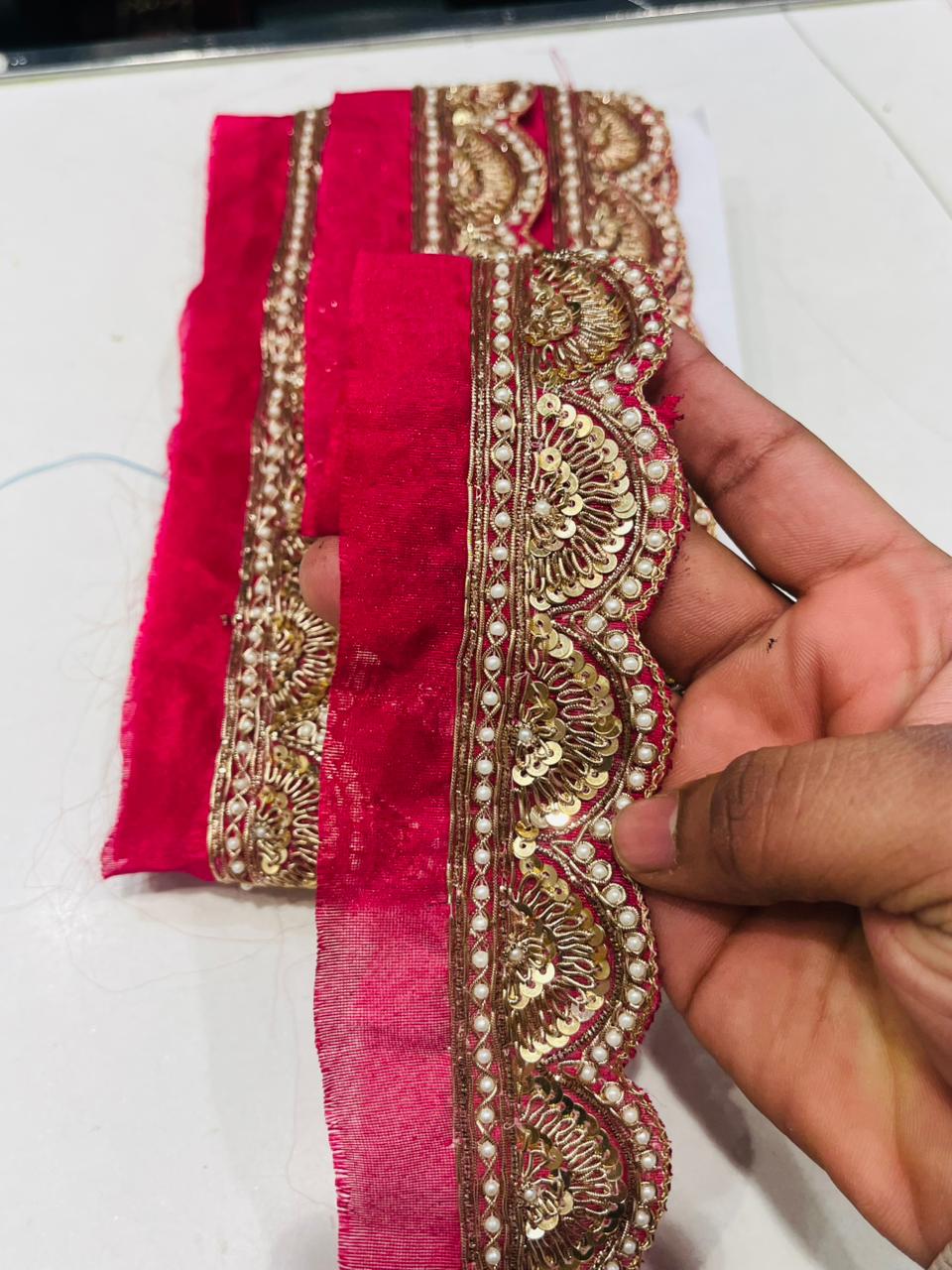 K.R KASAT - Pink Fabric Lace